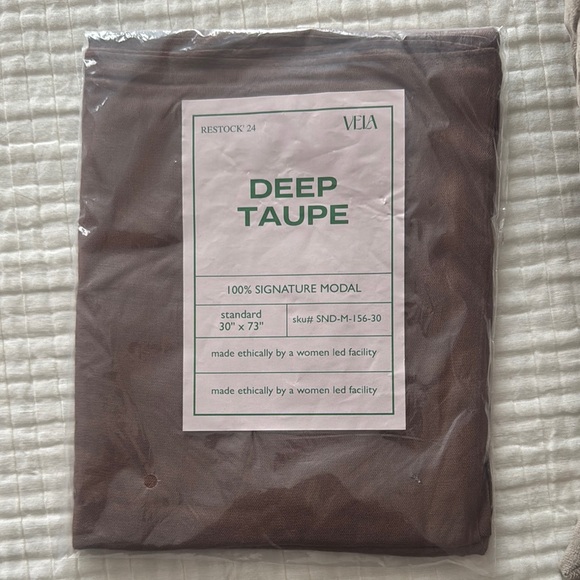 NWT Vela Deep Taupe Modal Fabric 30”x73” - Picture 1 of 1